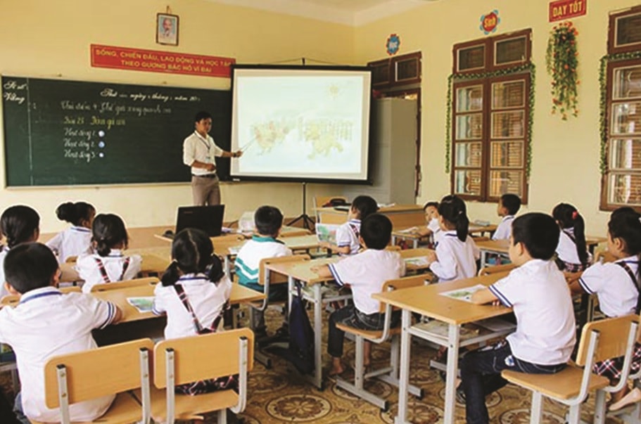Một tiết học chuyên đề tăng cường tiếng Việt cho học sinh DTTS tại Trường Tiểu học và THCS Mường Bằng (Mai Sơn).