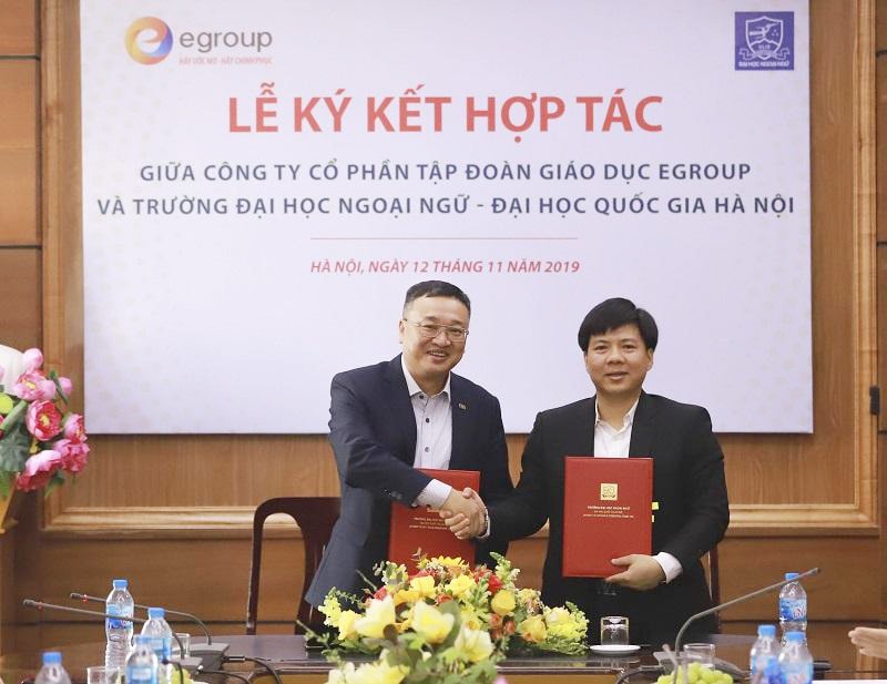 Công ty Cổ phần Tập đoàn Giáo dục Egroup và Trường Đại học Ngoại ngữ - Đại học Quốc gia Hà Nội ký kết Thỏa thuận hợp tác tạo cơ hội việc làm tốt cho sinh viên sư phạm