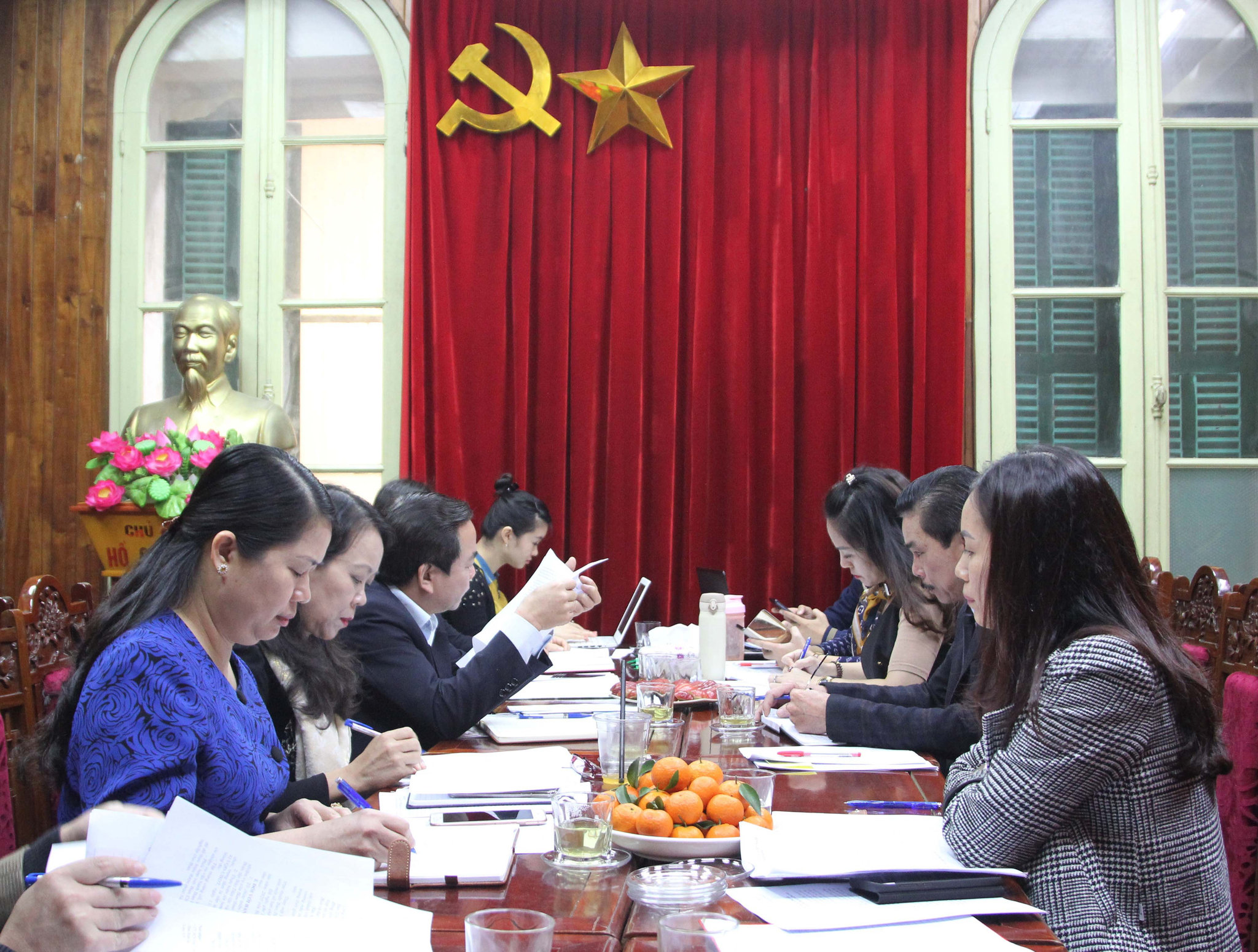 Toàn cảnh buổi làm việc. Ảnh: Nghĩa Hiệp 