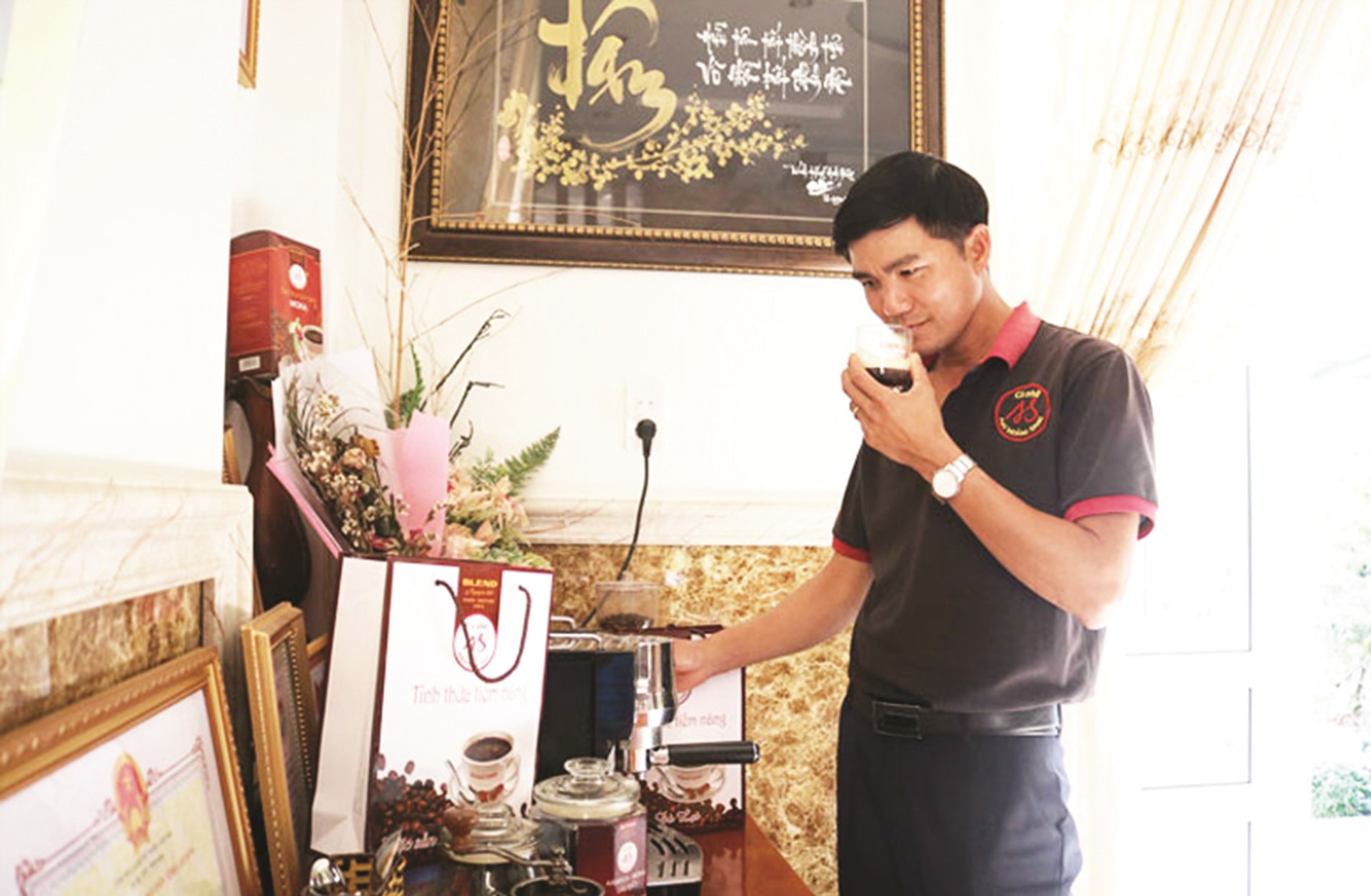 Sản phẩm cà phê của Công ty Mai Hoàng Sang đạt chất lượng 4 sao