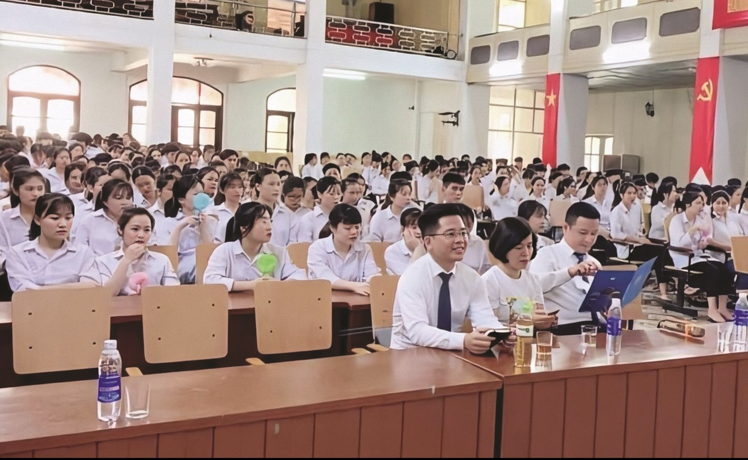 Buổi hướng nghiệp được Trường Hữu Nghị 80 phối hợp với Thị đoàn Sơn Tây, TP. Hà Nội tổ chức.  (Ảnh Trường Hữu Nghị 80 cung cấp)
