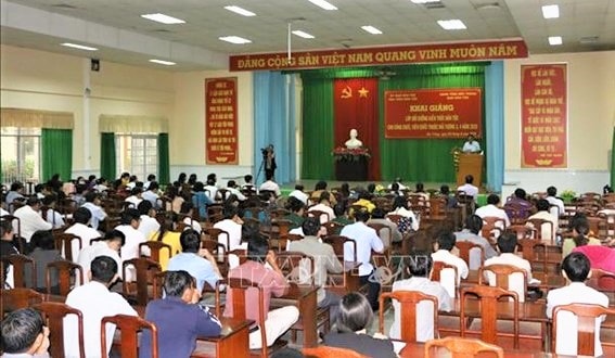 Quang cảnh lễ khai giảng. Ảnh: Chanh Đa - TTXVN