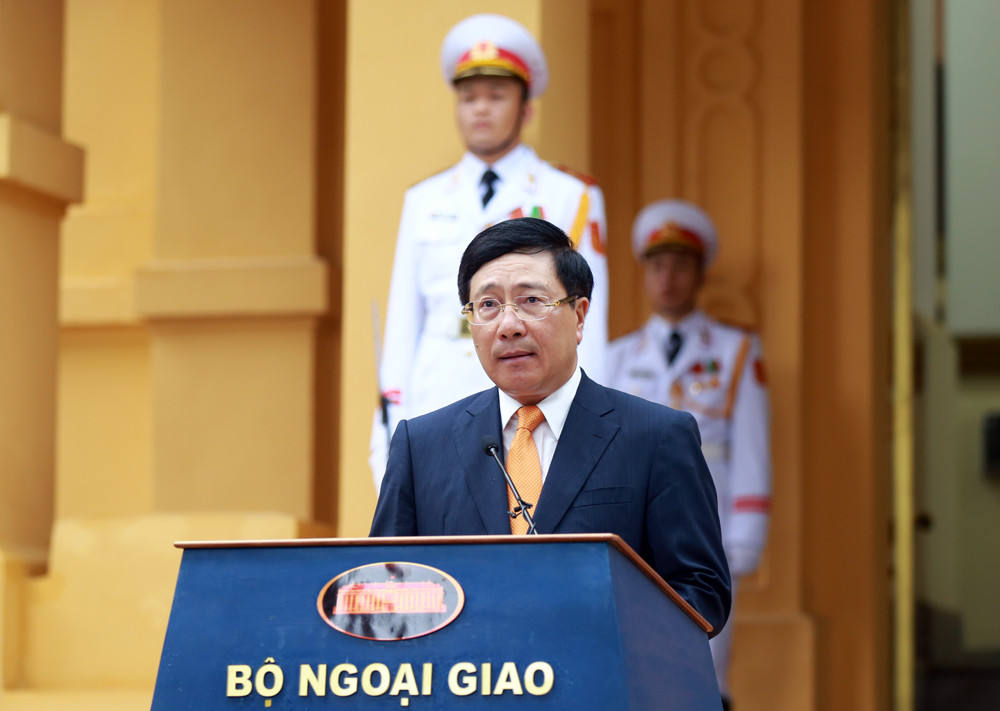Phó Thủ tướng, Bộ trưởng Bộ Ngoại giao Phạm Bình Minh phát biểu tại buổi lễ - Ảnh: VGP/Hải Minh