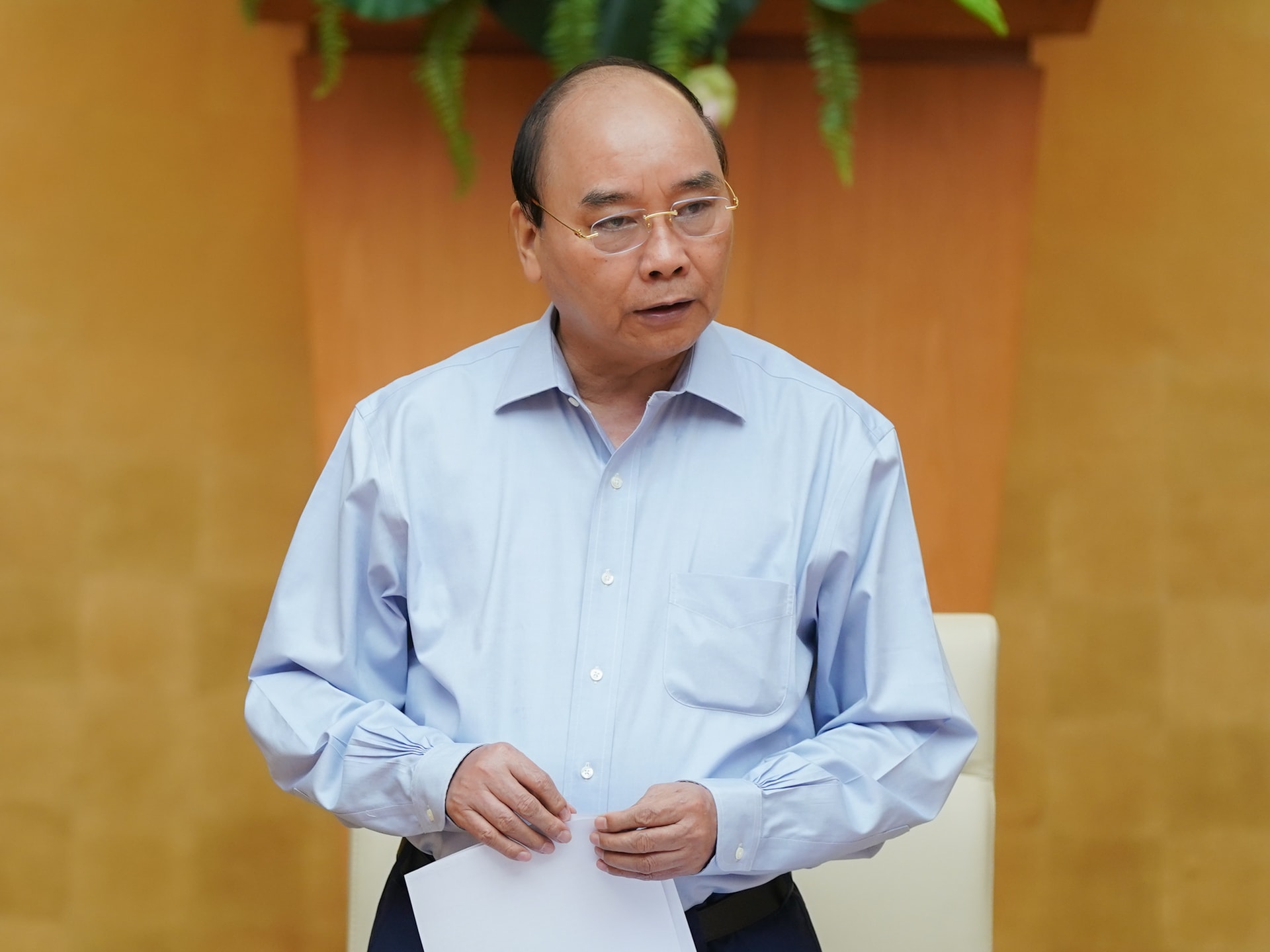 Thủ tướng Nguyễn Xuân Phúc phát biểu chỉ đạo tại cuộc họp