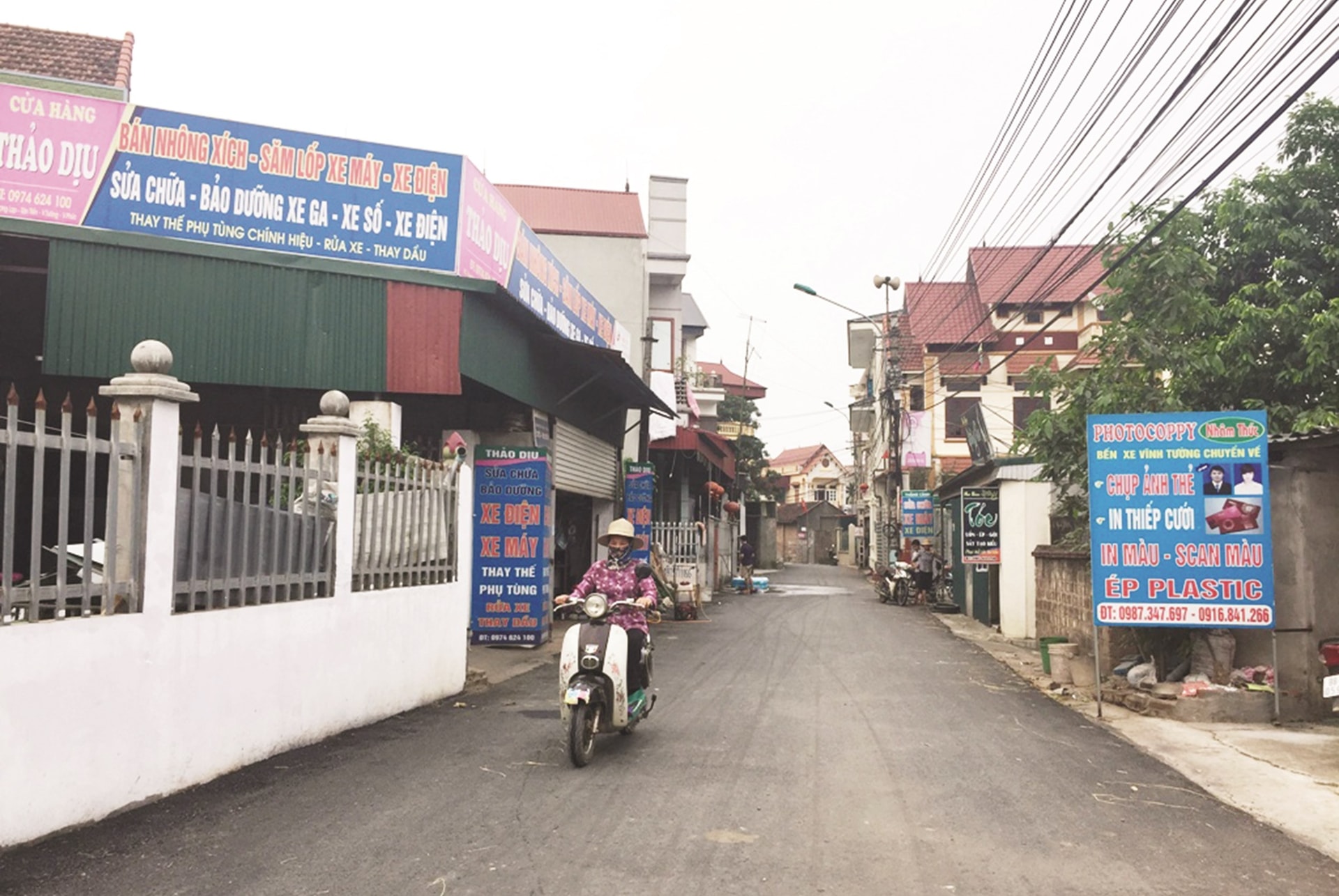 Một góc xã Tân Tiến, huyện Vĩnh Tường, xã đạt chuẩn NTM năm 2019