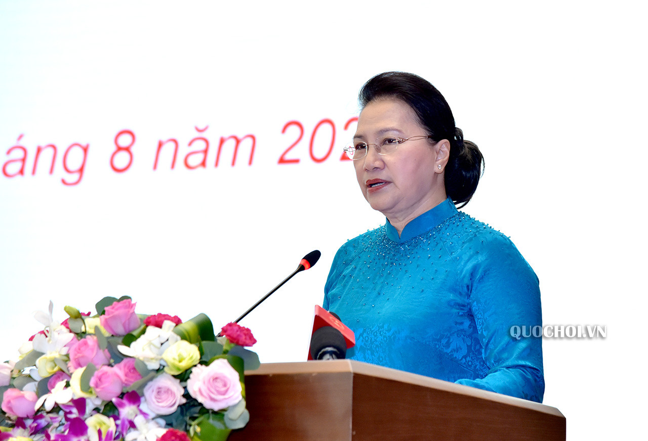 Chủ tịch Quốc hội Nguyễn Thị Kim Ngân phát biểu tại buổi lễ