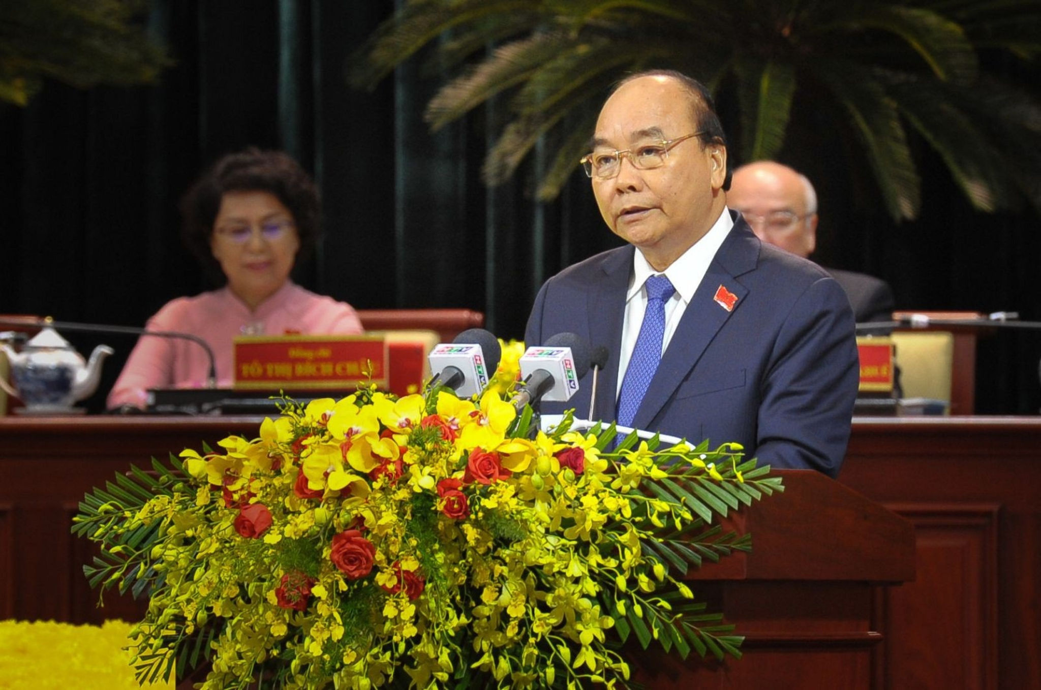  Thủ tướng Chính phủ Nguyễn Xuân Phúc phát biểu chỉ đạo tại Đại hội đại biểu Đảng bộ TP. HCM lần thứ XI.