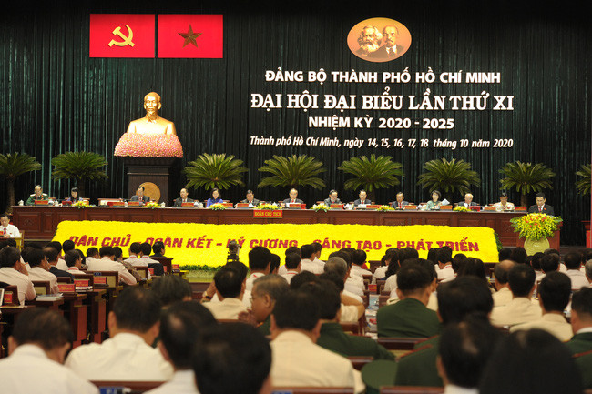 Quang cảnh Đại hội đại biểu Đảng bộ TPHCM lần thứ XI