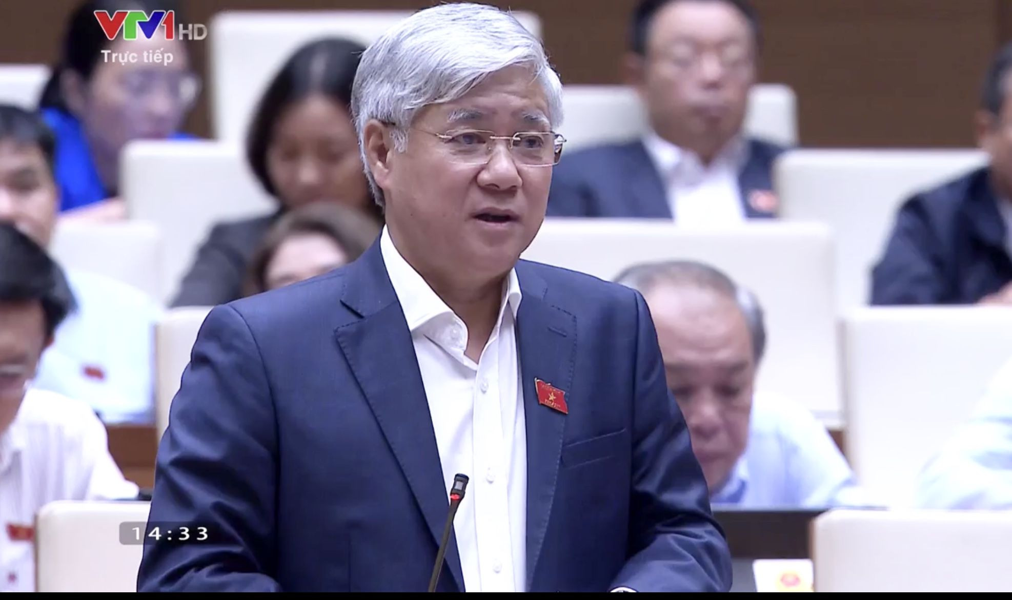 Ủy viên Ban Chấp hành Trung ương Đảng, Bộ trưởng, Chủ nhiệm Ủy ban Dân tộc Đỗ Văn Chiến phát biểu tại kỳ họp thứ 10, Quốc hội khóa XIV. (Chiều ngày 4/11/2020).