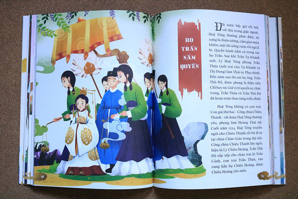 Một trong các bức tranh trong Việt sử diễn họa - Ảnh: Thùy Dung