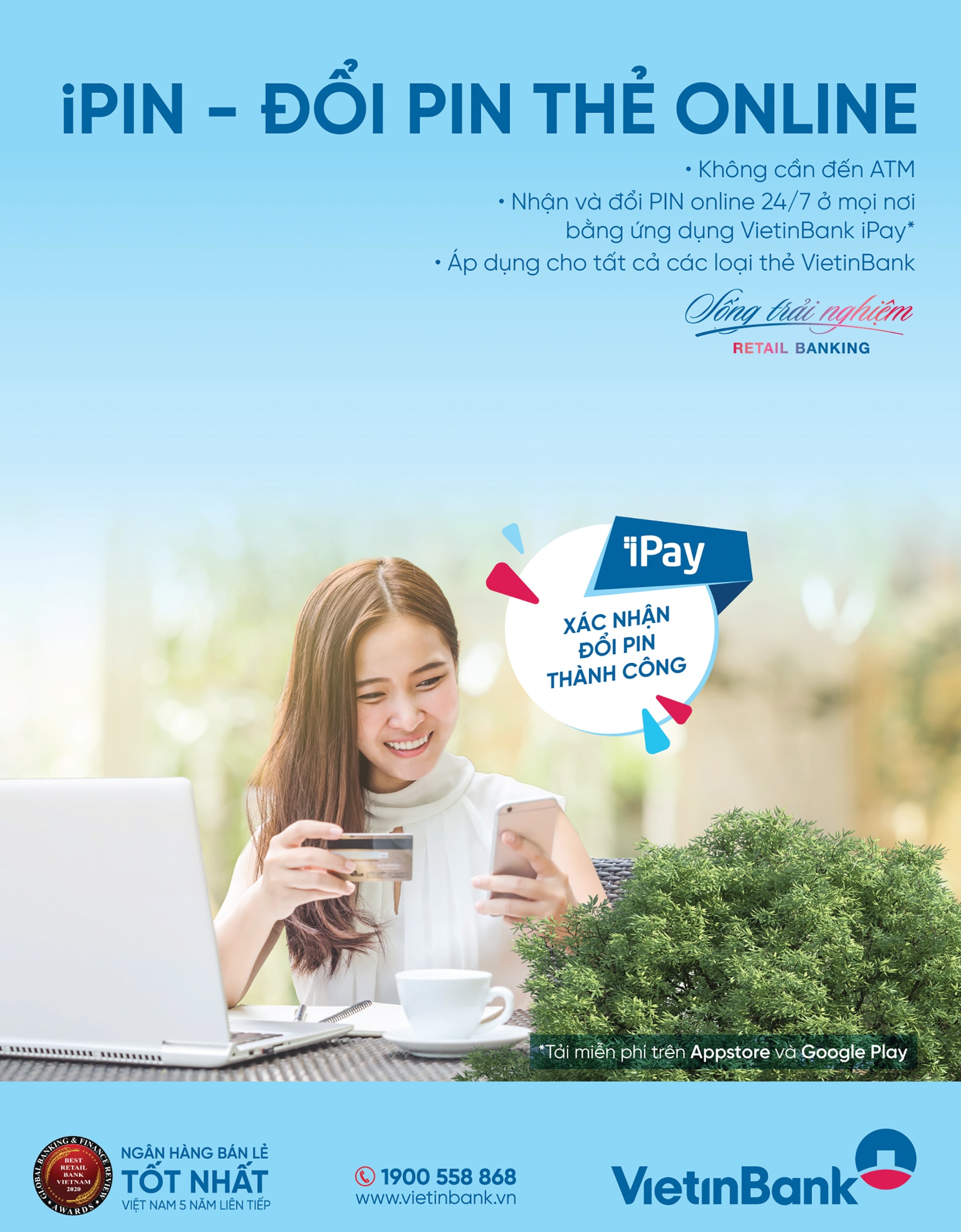 Cấp, đổi PIN dễ dàng trên VietinBankiPay Mobile 