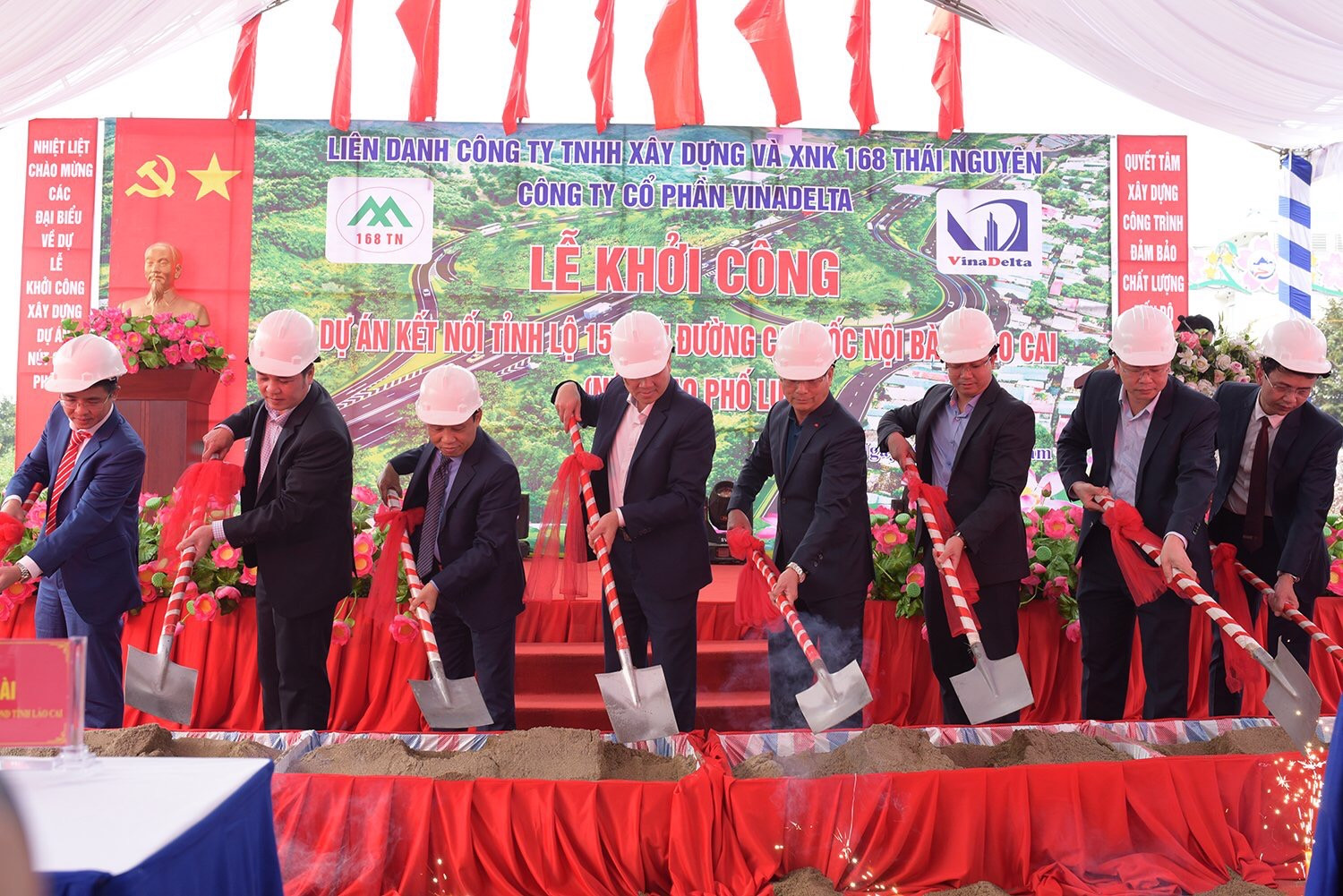 Khởi công dự án kết nối tỉnh lộ 152 với cao tốc Nội Bài - Lào Cai