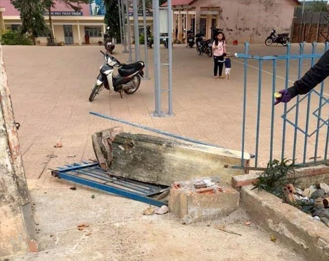 Hiện trường vụ tai nạn. Ảnh: TTXVN