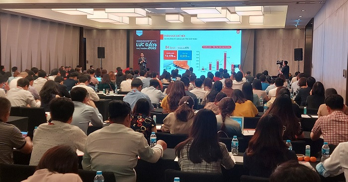 Tòan cảnh buổi hội thảo “ Lực đẩy thị trường BĐS 2021” do DKRA Vietnam tổ chức.