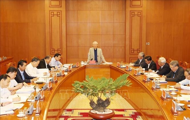 Ngày 25/11/2020, Thường trực Ban Chỉ đạo Trung ương về phòng chống tham nhũng họp dưới sự chủ trì của Tổng Bí thư, Chủ tịch nước Nguyễn Phú Trọng, Trưởng Ban Chỉ đạo để thảo luận, cho ý kiến đối với một số vụ án, vụ việc thuộc diện Ban Chỉ đạo theo dõi. Ảnh: Trí Dũng/TTXVN