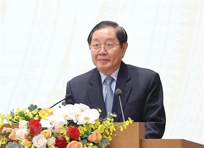 Bộ trưởng Bộ Nội vụ Lê Vĩnh Tân phát biểu. (Ảnh: Thống Nhất/TTXVN) Bộ trưởng Bộ Nội vụ Lê Vĩnh Tân phát biểu. (Ảnh: Thống Nhất/TTXVN)