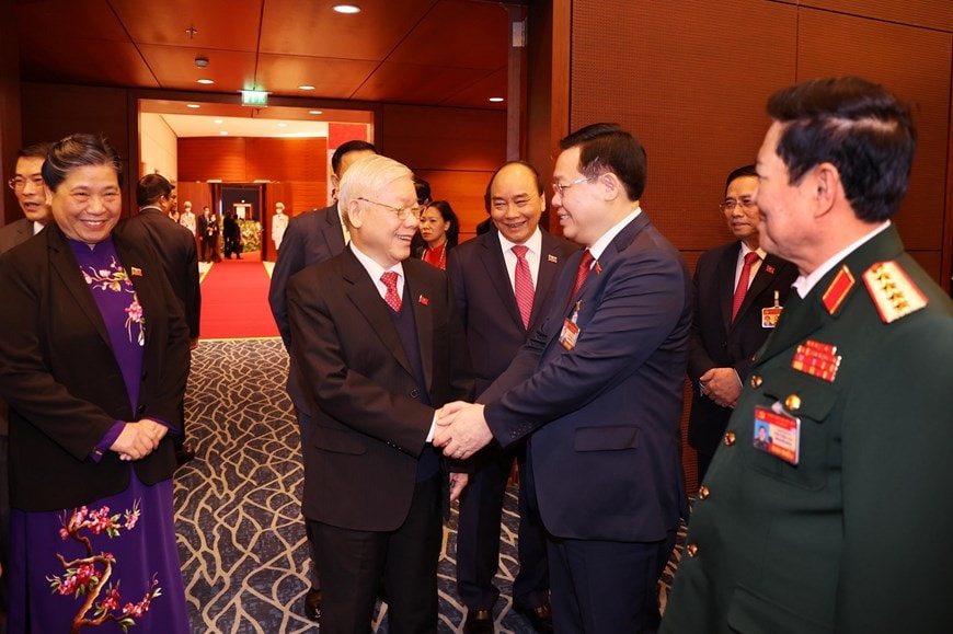 Tổng Bí thư, Chủ tịch nước Nguyễn Phú Trọng cùng các đại biểu dự Phiên trù bị Đại hội Đảng Tổng Bí thư, Chủ tịch nước Nguyễn Phú Trọng cùng các đại biểu dự Phiên trù bị Đại hội Đảng