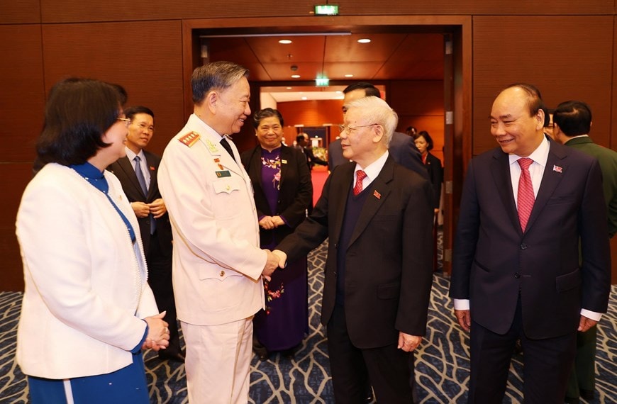 Tổng Bí thư, Chủ tịch nước Nguyễn Phú Trọng cùng các đại biểu dự Phiên trù bị Đại hội Đảng Tổng Bí thư, Chủ tịch nước Nguyễn Phú Trọng cùng các đại biểu dự Phiên trù bị Đại hội Đảng