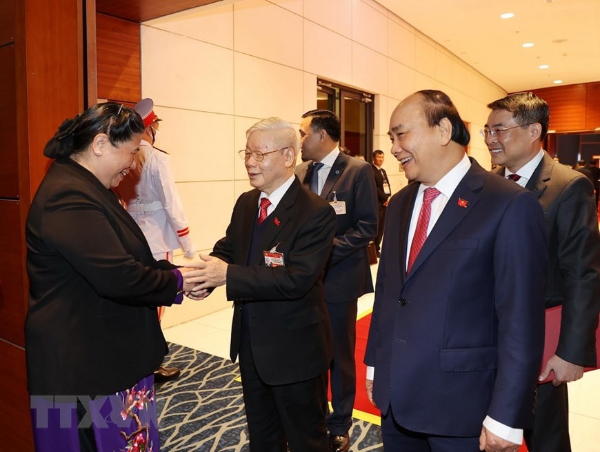 Tổng Bí thư, Chủ tịch nước Nguyễn Phú Trọng cùng các đại biểu dự Phiên trù bị Đại hội Đảng Tổng Bí thư, Chủ tịch nước Nguyễn Phú Trọng cùng các đại biểu dự Phiên trù bị Đại hội Đảng