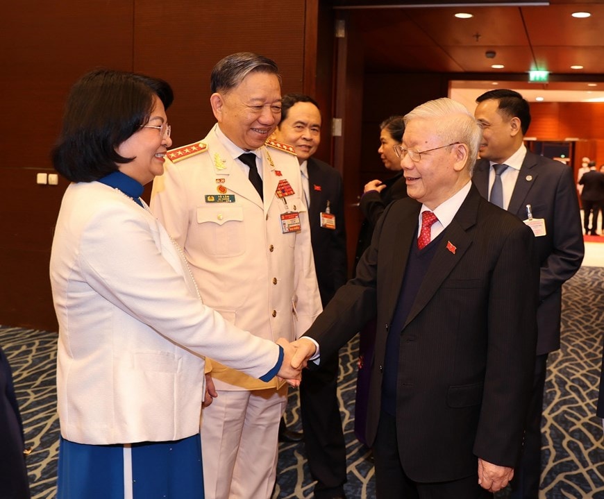 Tổng Bí thư, Chủ tịch nước Nguyễn Phú Trọng cùng các đại biểu dự Phiên trù bị Đại hội Đảng Tổng Bí thư, Chủ tịch nước Nguyễn Phú Trọng cùng các đại biểu dự Phiên trù bị Đại hội Đảng
