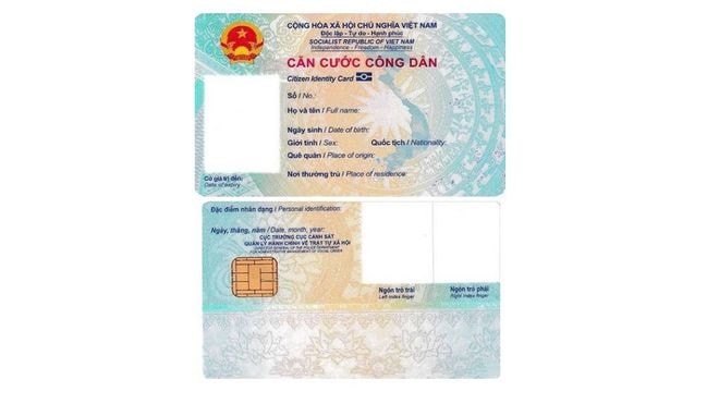 Thẻ căn cước công dân mẫu mới Thẻ căn cước công dân mẫu mới