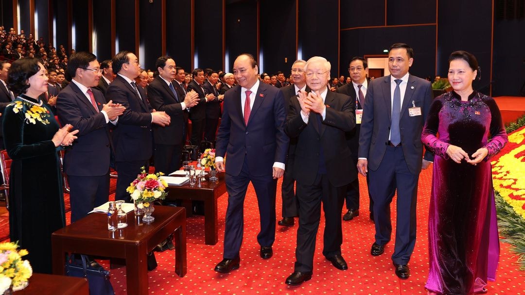 Tổng Bí thư, Chủ tịch nước Nguyễn Phú Trọng cùng Lãnh đạo Đảng, Nhà nước đến dự Phiên họp trù bị Đại hội XIII sáng 25/1