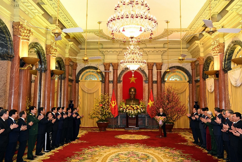 Quang cảnh buổi gặp mặt tại Phủ Chủ tịch Quang cảnh buổi gặp mặt tại Phủ Chủ tịch