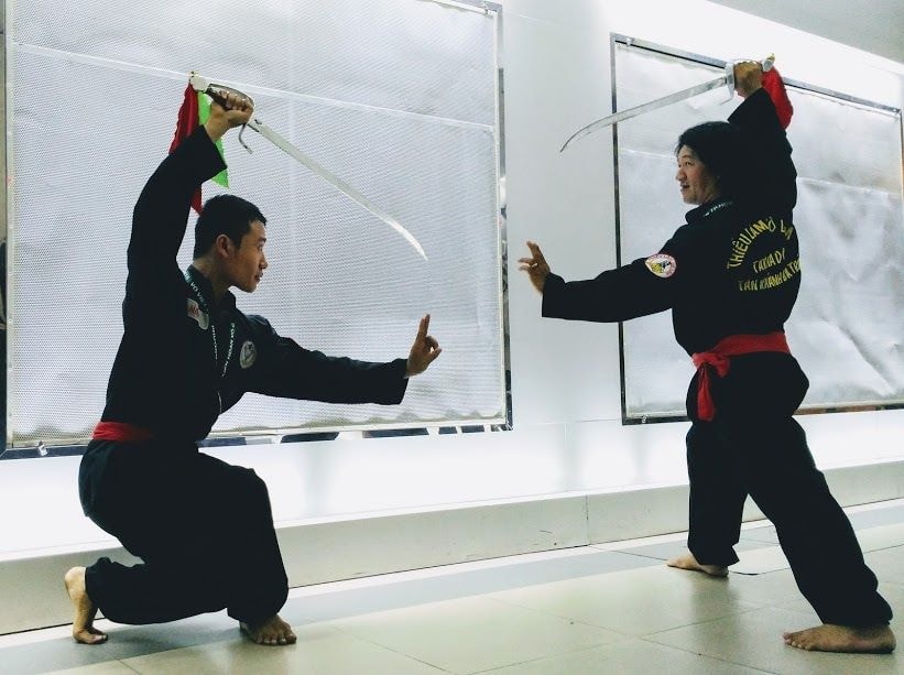 Các võ sinh đang tập luyện