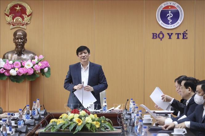Bộ trưởng Bộ Y tế Nguyễn Thanh Long phát biểu. Ảnh: Minh Quyết/TTXVN