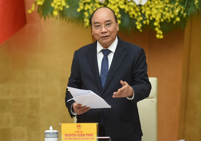 Thủ tướng Nguyễn Xuân Phúc Phát biểu tại phiên họp, 