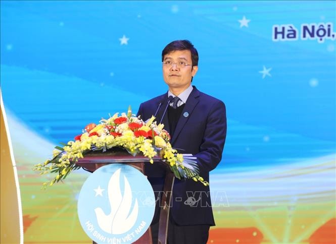 Đồng chí Bùi Quang Huy, Bí thư Thường trực Trung ương Đoàn, Chủ tịch Hội Sinh viên Việt Nam. Ảnh: Văn Điệp/TTXVN