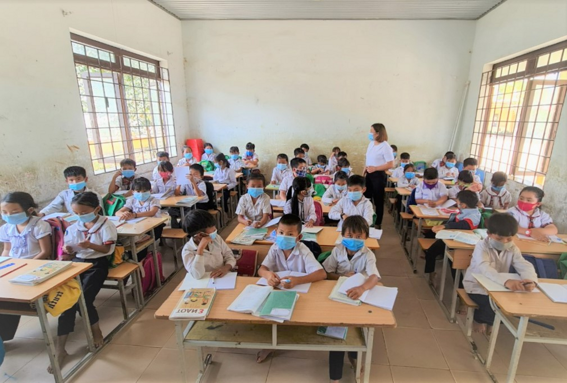 Một lớp học trường Tiểu học- THCS Trần Quốc Toản
