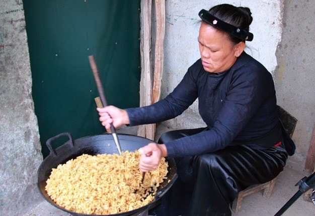 Sau công đoạn: cô đường Sau công đoạn: cô đường