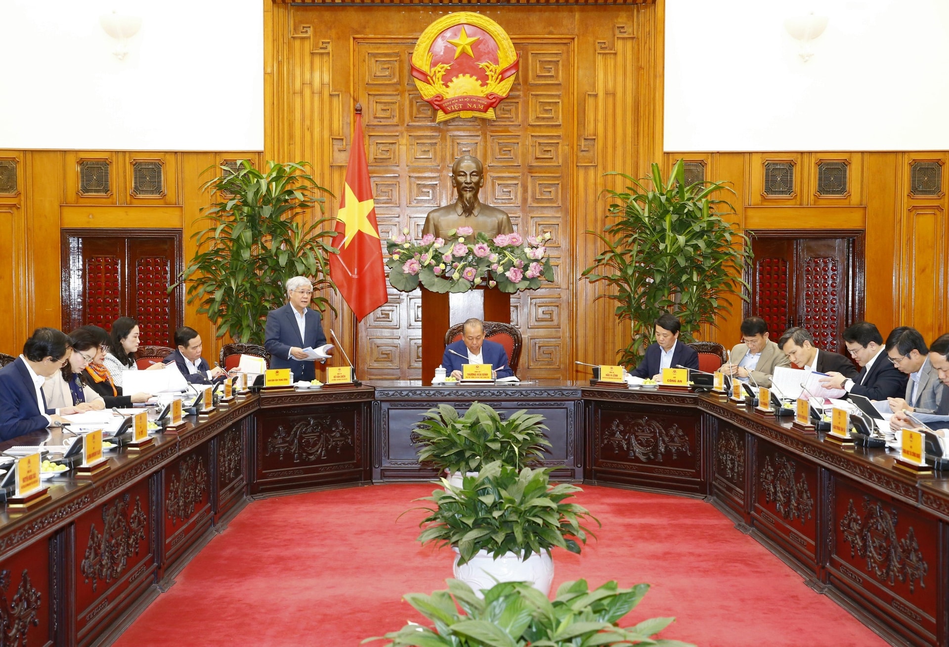Bộ trưởng, Chủ nhiệm Ủy ban Dân tộc Đỗ Văn Chiến phát biểu tại cuộc họp. - Ảnh: VGP/Lê Sơn Bộ trưởng, Chủ nhiệm Ủy ban Dân tộc Đỗ Văn Chiến phát biểu tại cuộc họp. - Ảnh: VGP/Lê Sơn