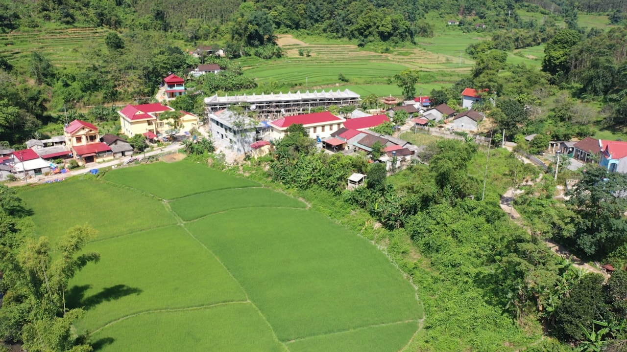 Một góc trung tâm xã Đội Cấn hôm nay
