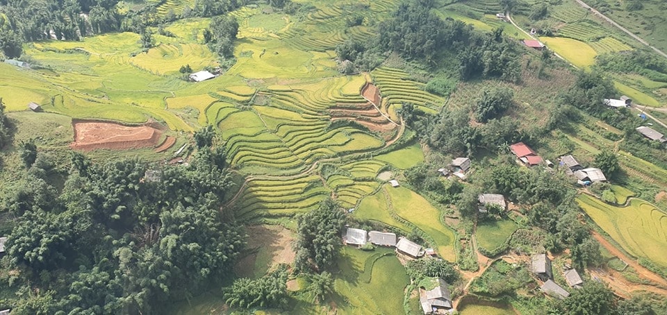 Những bản làng hòa vào sóng lúa tạo nên vẻ đẹp bình yên, thơ mộng của Tam Đường.