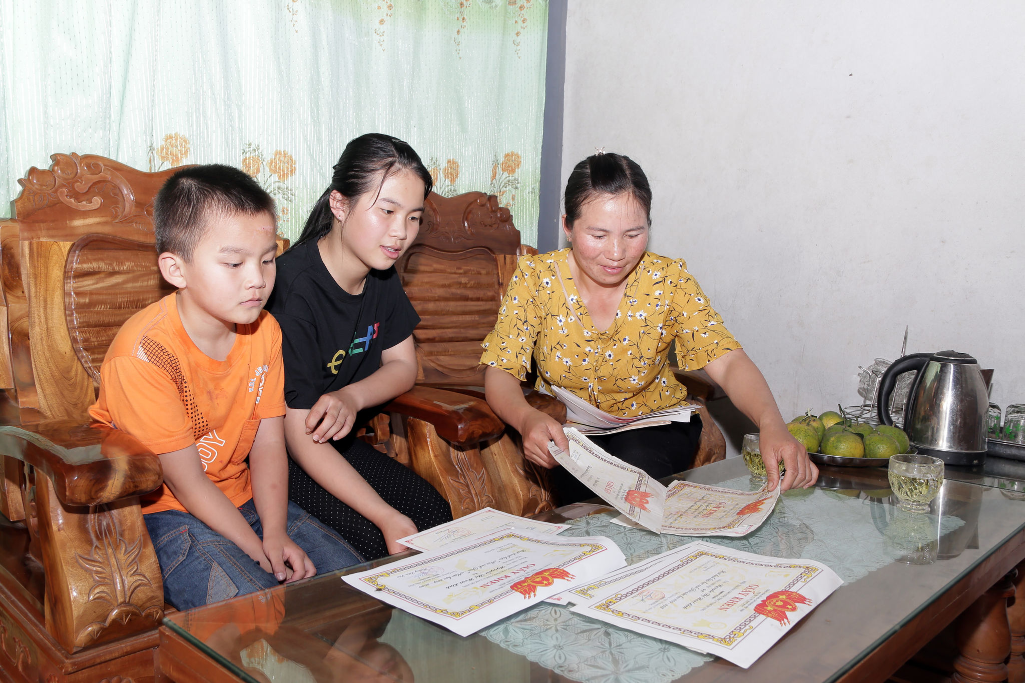 Nhờ chăm chỉ trong học tập nên từ lớp 1 đến lớp 9, Nguyễn Thị Hoài Linh luôn đạt danh hiệu học sinh giỏi, học sinh xuất sắc. Các giấy khen, giấy chứng nhận được mẹ của Linh cất giữ cẩn thận. 