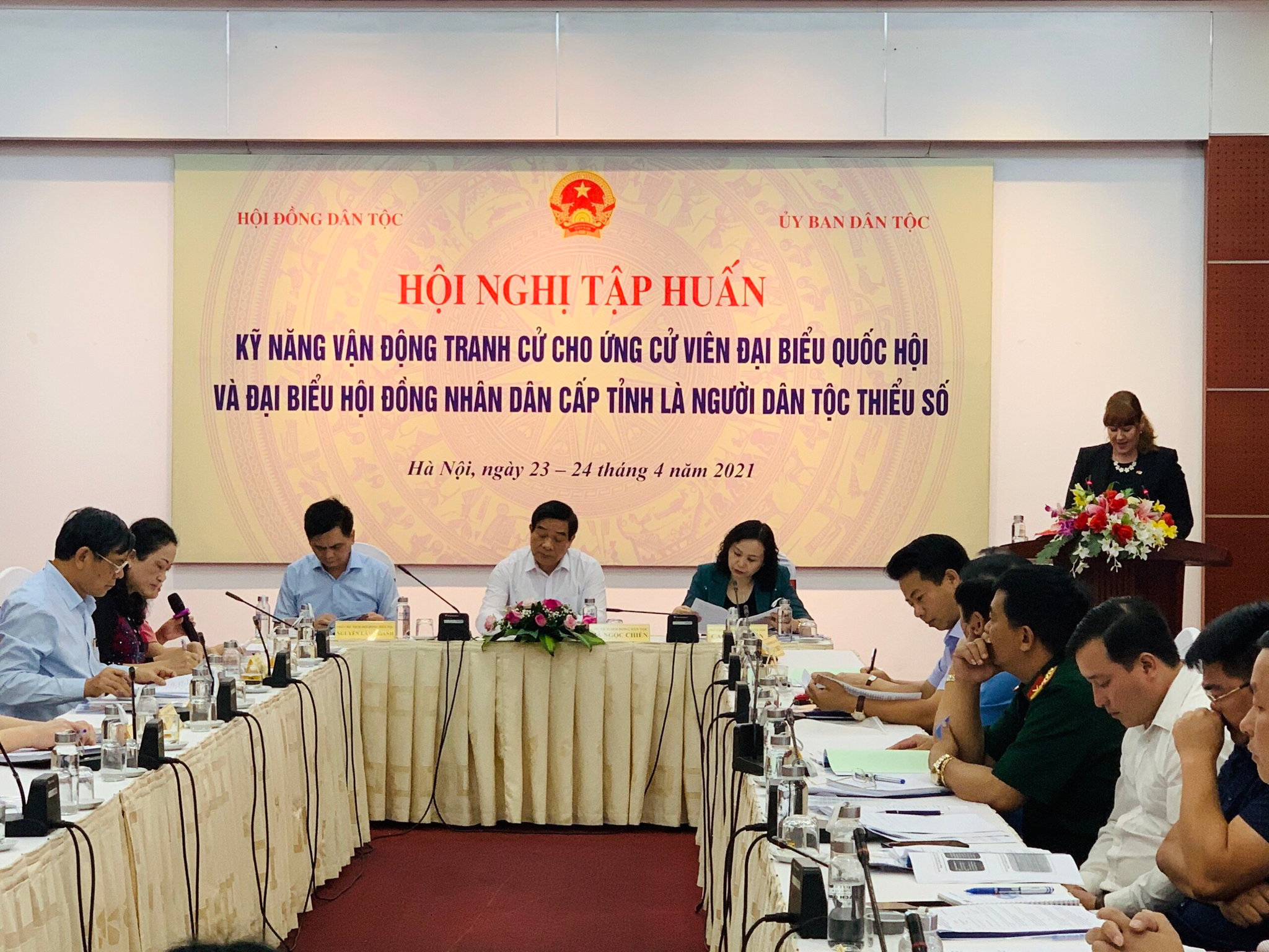 Hội nghị tâp huấn nhằm giúp cho các ứng cử viên là người DTTS nắm được kiến thức và những kỹ năng cần thiết để tham gia vận động tranh cử