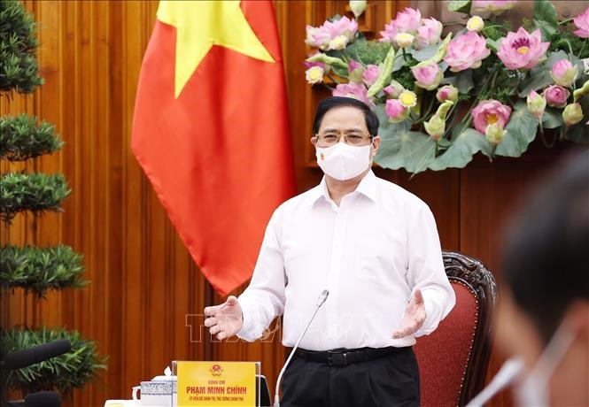 Thủ tướng Phạm Minh Chính phát biểu kết luận cuộc họp Thường trực Chính phủ chiều 17/5. Ảnh: Dương Giang/TTXVN