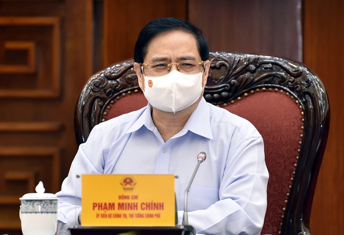 Thủ tướng Chính phủ Phạm Minh Chính phát biểu tại cuộc họp - Ảnh: VGP/Nhật Bắc