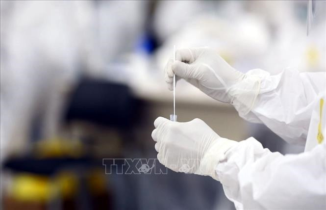 Lấy mẫu xét nghiệm SARS-CoV-2. Ảnh: TTXVN Lấy mẫu xét nghiệm SARS-CoV-2. Ảnh: TTXVN