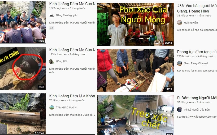 Các video về đám ma của đồng bào DTTS trên mạng xã hội Các video về đám ma của đồng bào DTTS trên mạng xã hội