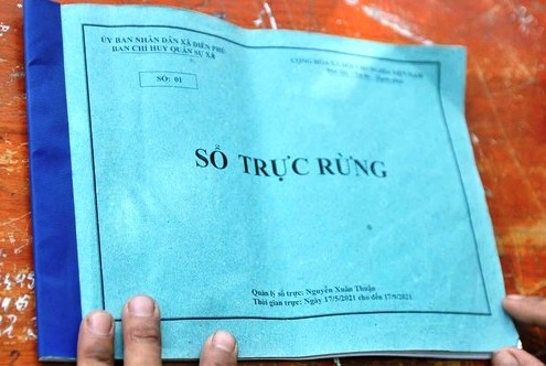 Sổ trực rừng của xã Diễn Phú, huyện Diễn Châu