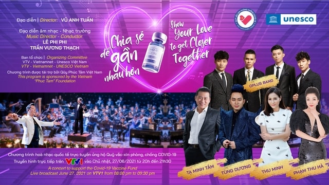Đêm nhạc tổ chức theo hình thức trực tuyến và được truyền hình trực tiếp lúc 20h ngày 27/6 trên VTV1 Đêm nhạc tổ chức theo hình thức trực tuyến và được truyền hình trực tiếp lúc 20h ngày 27/6 trên VTV1