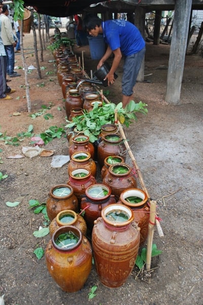 Hàng trăm ghè rượu đã được chuẩn bị cho buổi lễ của đồng bào dân tộc thiểu số ở Gia Lai. Ảnh: Hoàng Ngọc Hàng trăm ghè rượu đã được chuẩn bị cho buổi lễ của đồng bào dân tộc thiểu số ở Gia Lai. Ảnh: Hoàng Ngọc