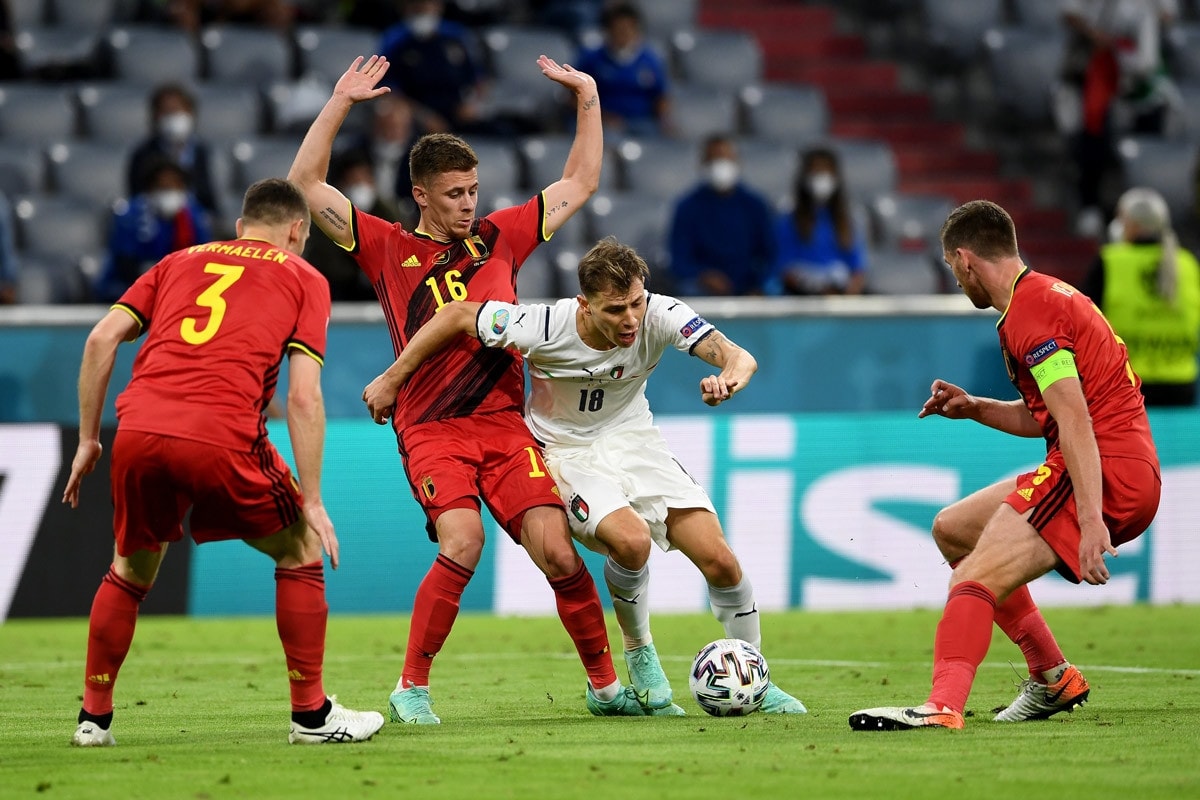 Italia vượt qua Bỉ 2-1. Ảnh minh họa
