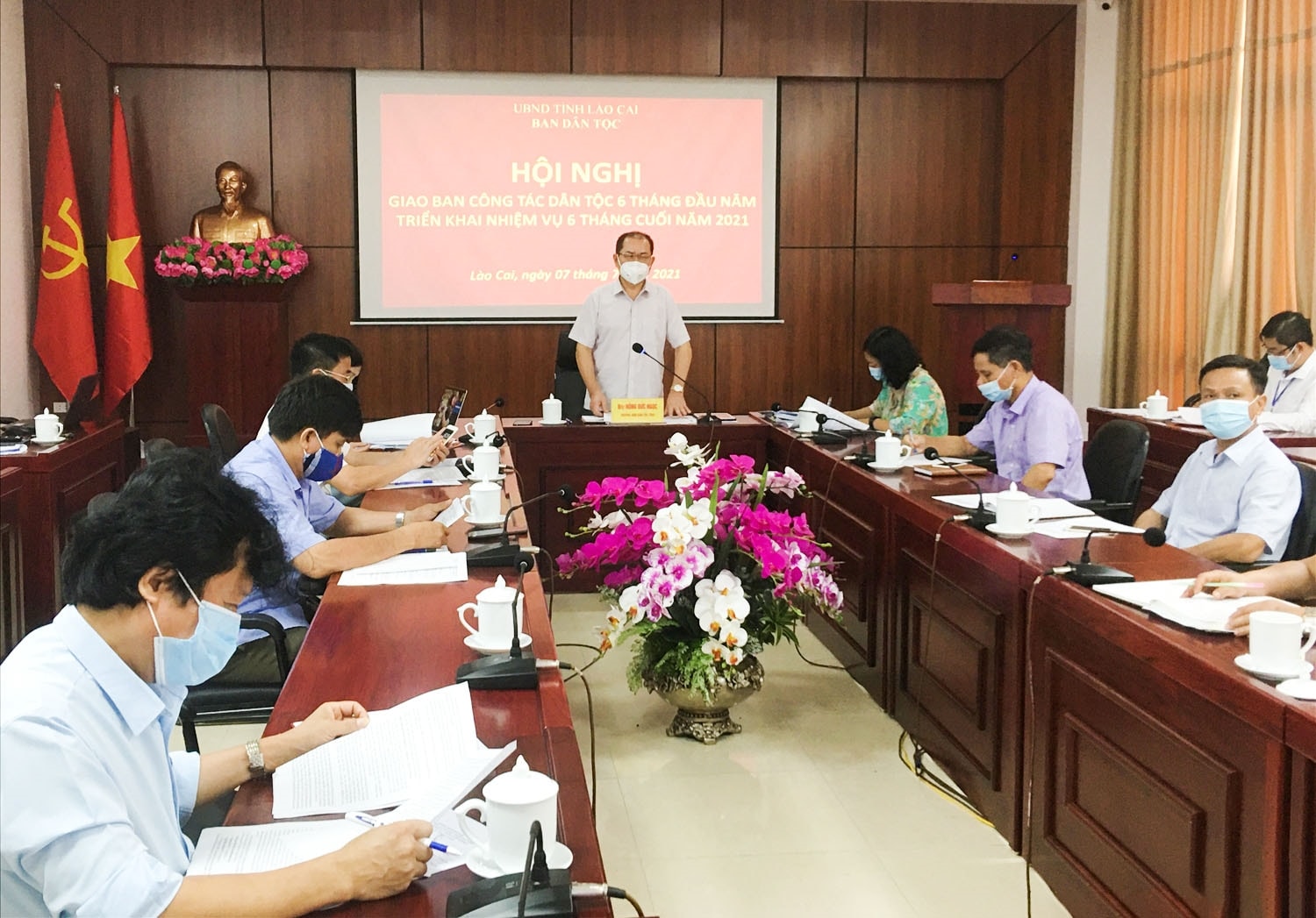 Quang cảnh Hội nghị trực tuyến giao ban công tác dân tộc tỉnh Lào Cai 6 tháng đầu năm 2021 Quang cảnh Hội nghị trực tuyến giao ban công tác dân tộc tỉnh Lào Cai 6 tháng đầu năm 2021