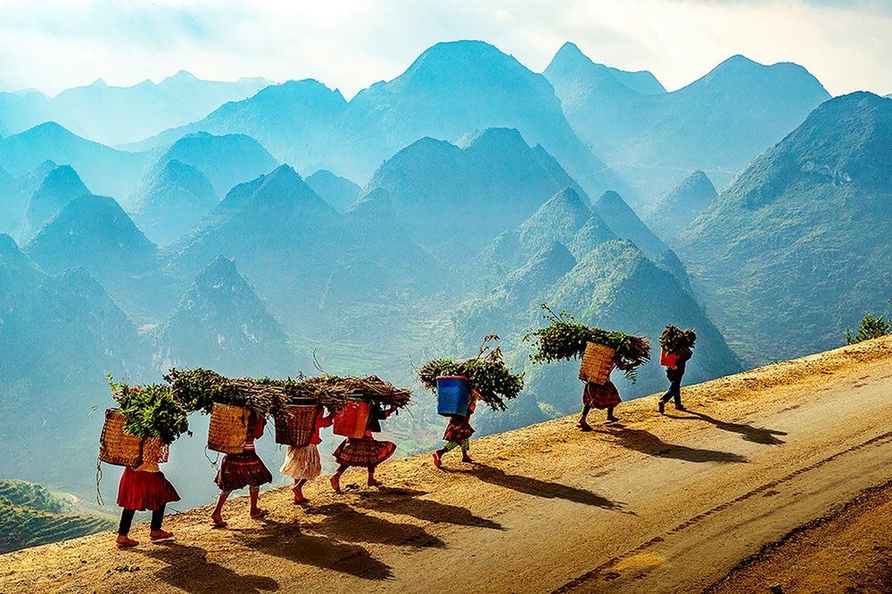 Hà Giang có quần thể núi non hùng vĩ với độ cao trên 2.000 m so với mực nước biển