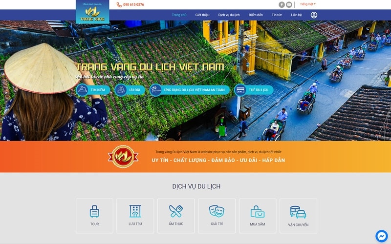 Trang chủ Trang vàng Du lịch Việt Nam. (Ảnh: TCDL)