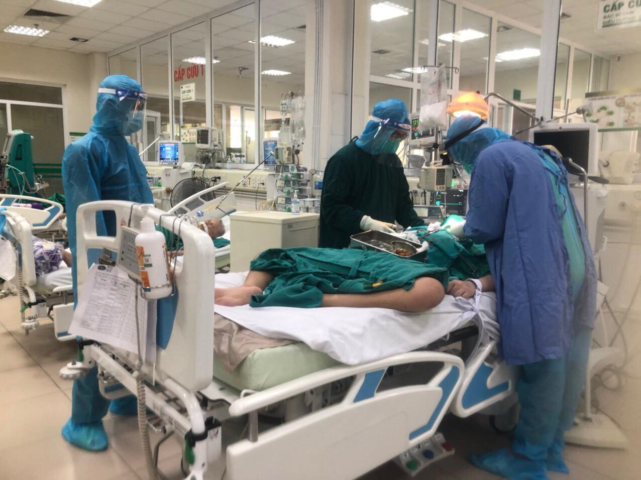 Nơi điều trị bệnh nhân COVID-19 nặng. Ảnh: BV